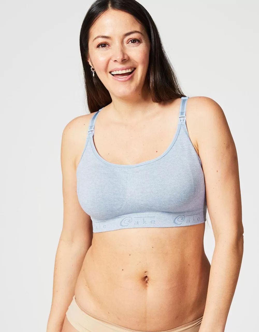 Cake Lingerie Nursing Crop | Wirefree<Cake Cotton Candy Nursing Bra Heather Blue