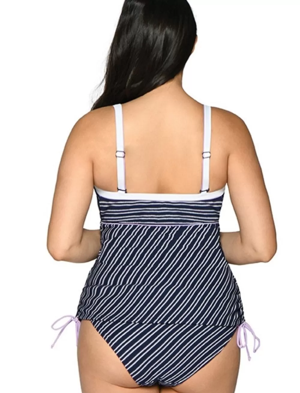 Curvy Kate Bandeau<Sailor Girl Padded Balcony Tankini Navy Stripe