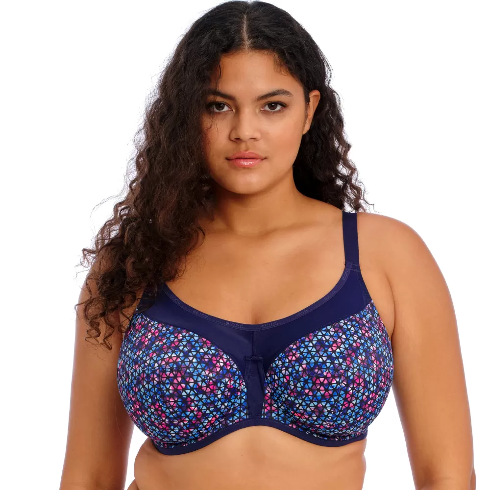 Elomi Bras | Racerback<Energise Multiway Sports Bra Navy Geo