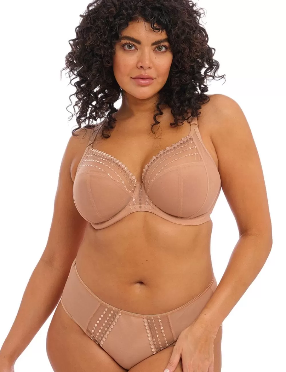 Elomi Plus Size | Sexy<Matilda UW Plunge Bra Cafe au Lait