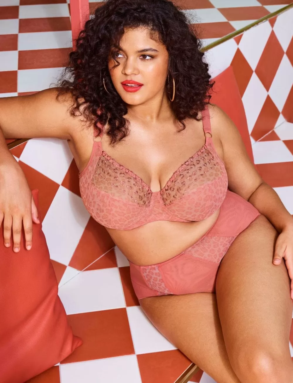 Elomi Plus Size | Plunge<Matilda UW Plunge Bra Rose Leo