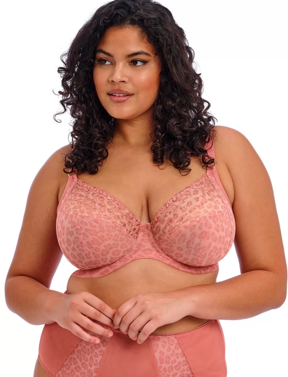 Elomi Plus Size | Plunge<Matilda UW Plunge Bra Rose Leo