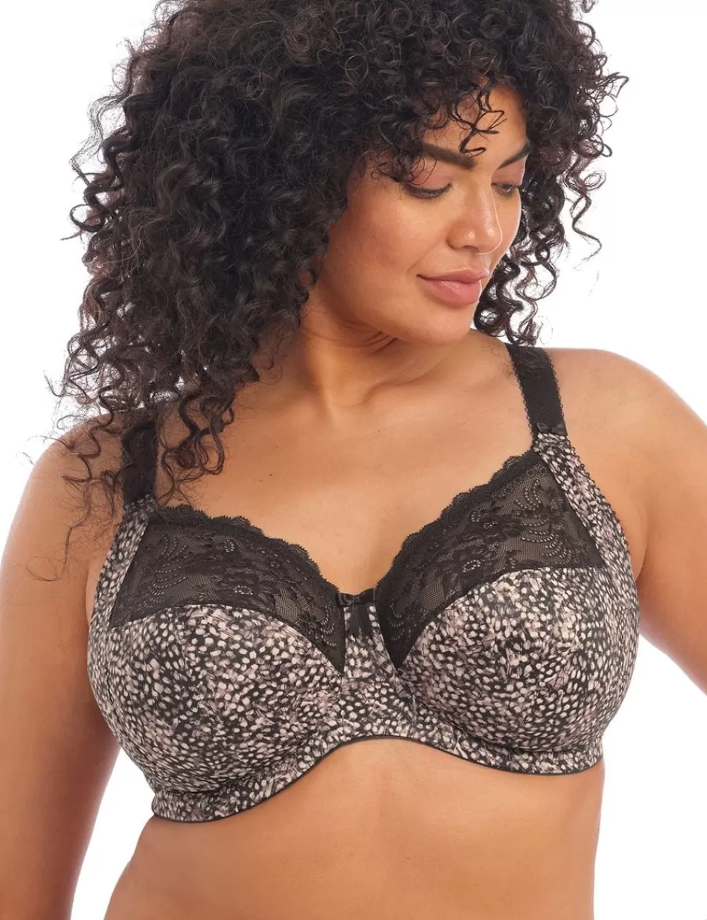 Elomi Plus Size | Non-Moulded<Morgan UW Bra Print Ebony