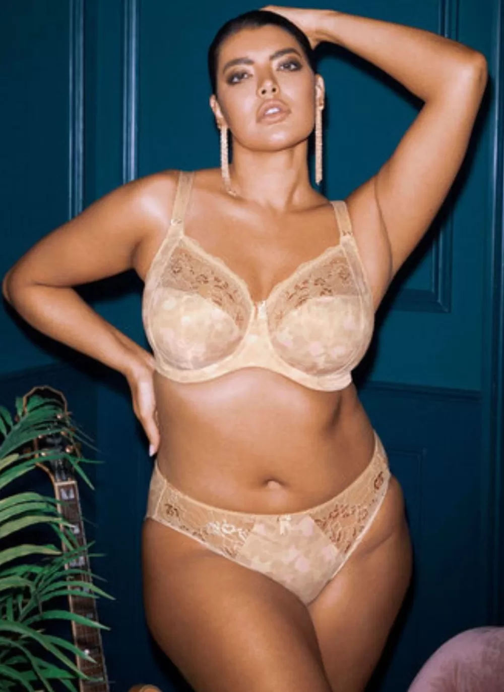 Elomi Plus Size | Non-Moulded<Morgan UW Bra Print Toasted Almond