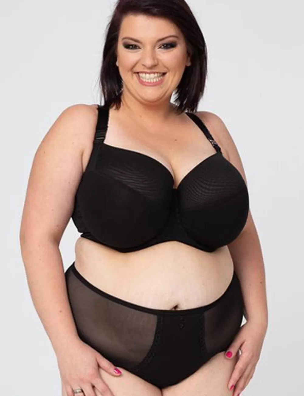 Ewa Michalak Plus Size | Full Cup<Czarny Mat FB Bra