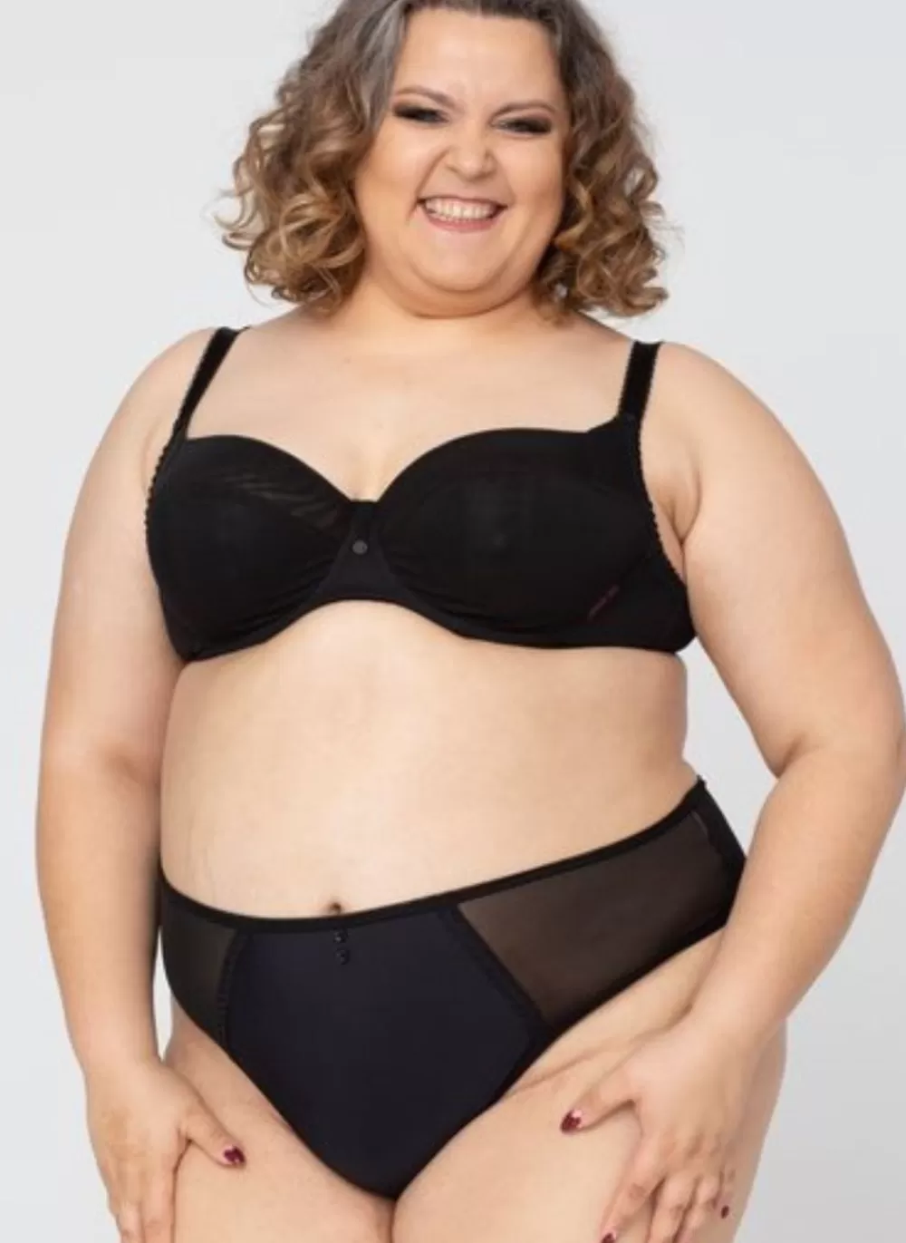 Ewa Michalak Petite | Plus Size<Czarny Mat SF Bra