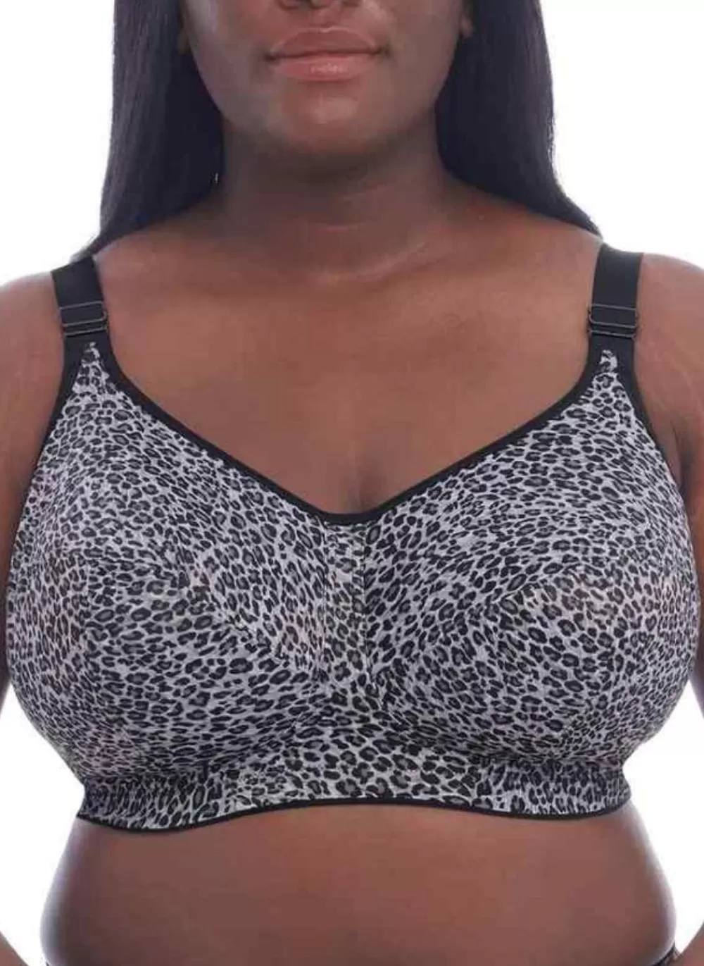 Goddess Plus Size | Wirefree<Celeste Non Wired Bra Gray Leopard