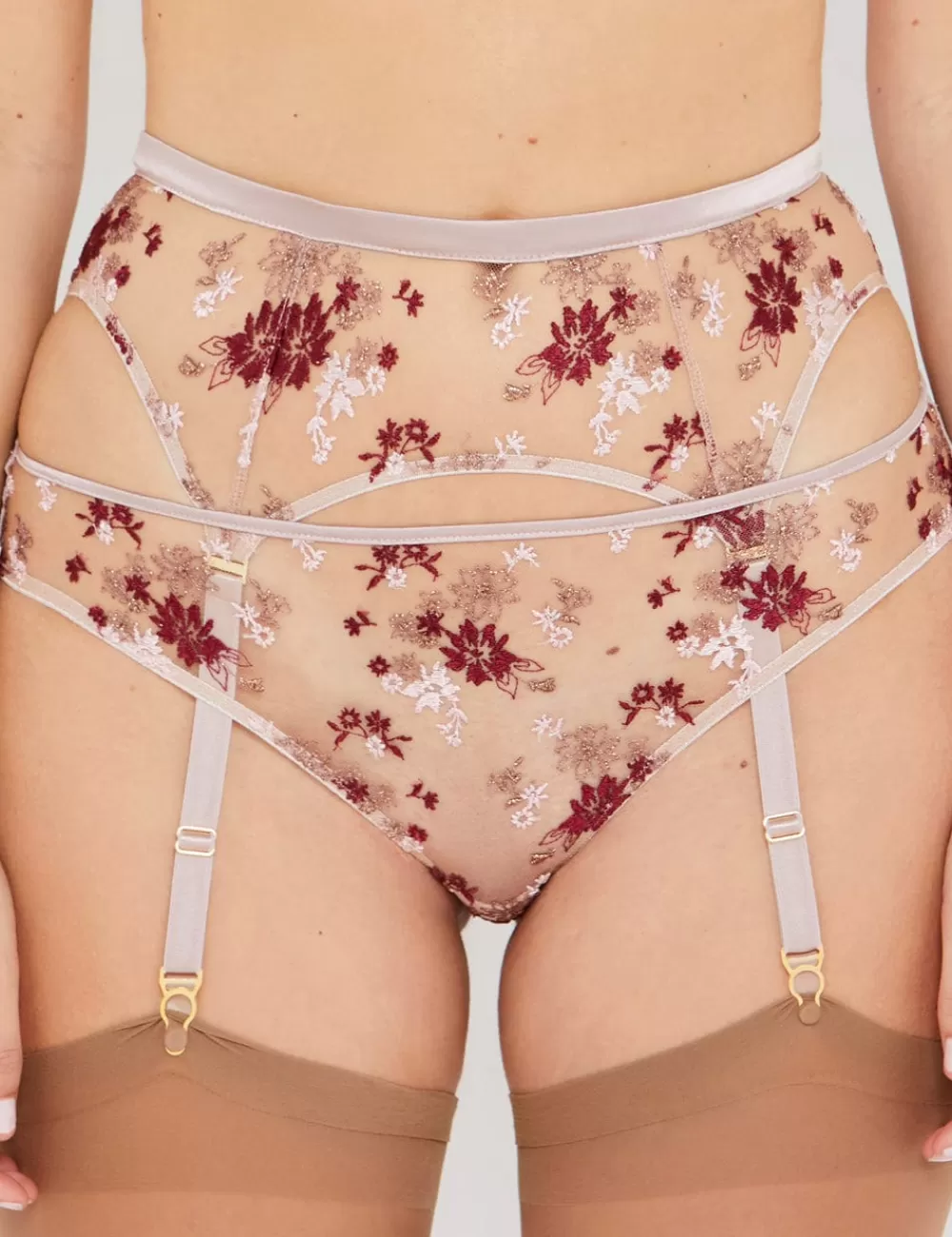Katherine Hamilton Suspenders<Madalyn Suspender Belt Vintage Rose