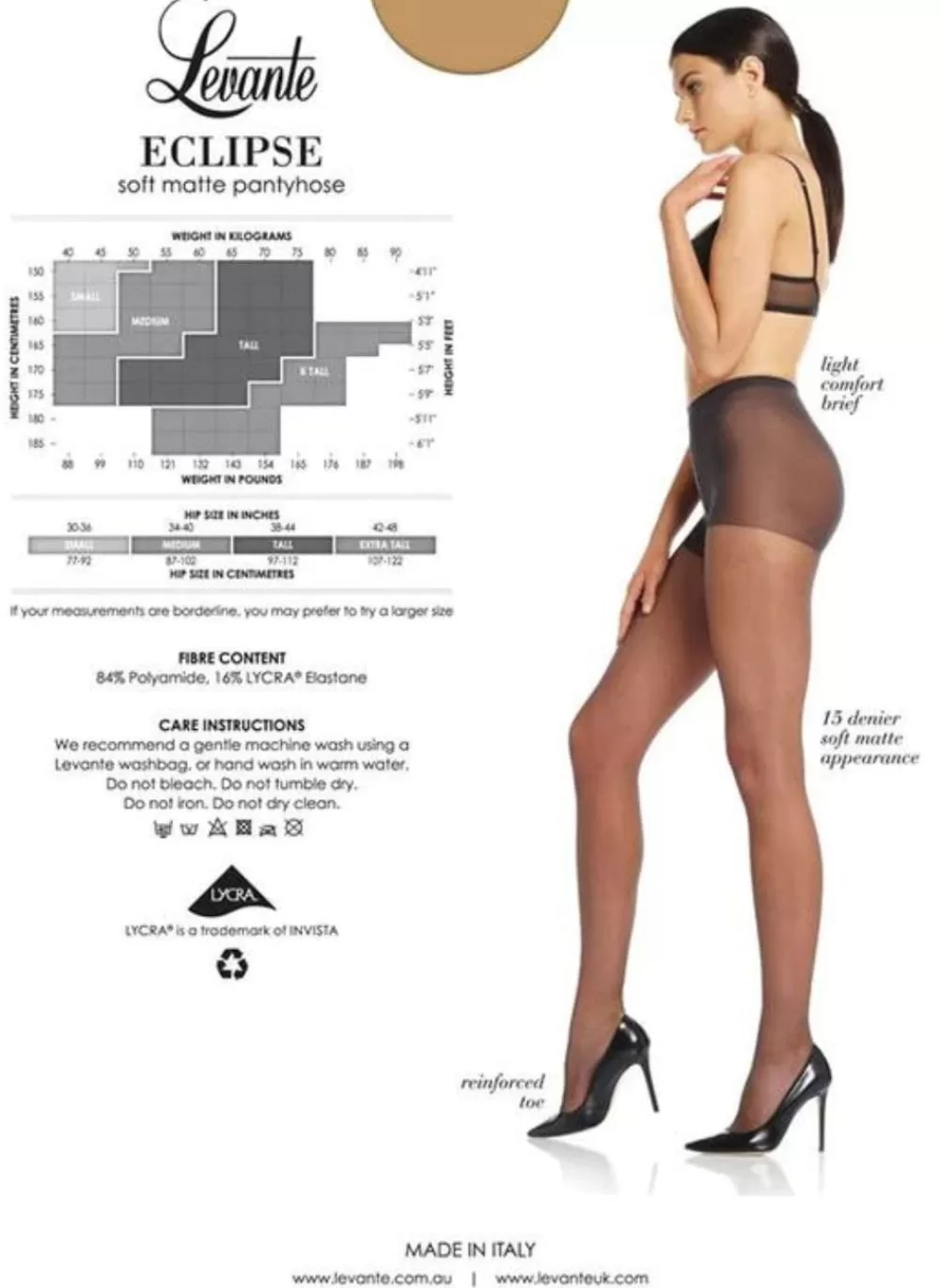 Levante Accessories<Eclipse Pantyhose 15 Denier Naturel