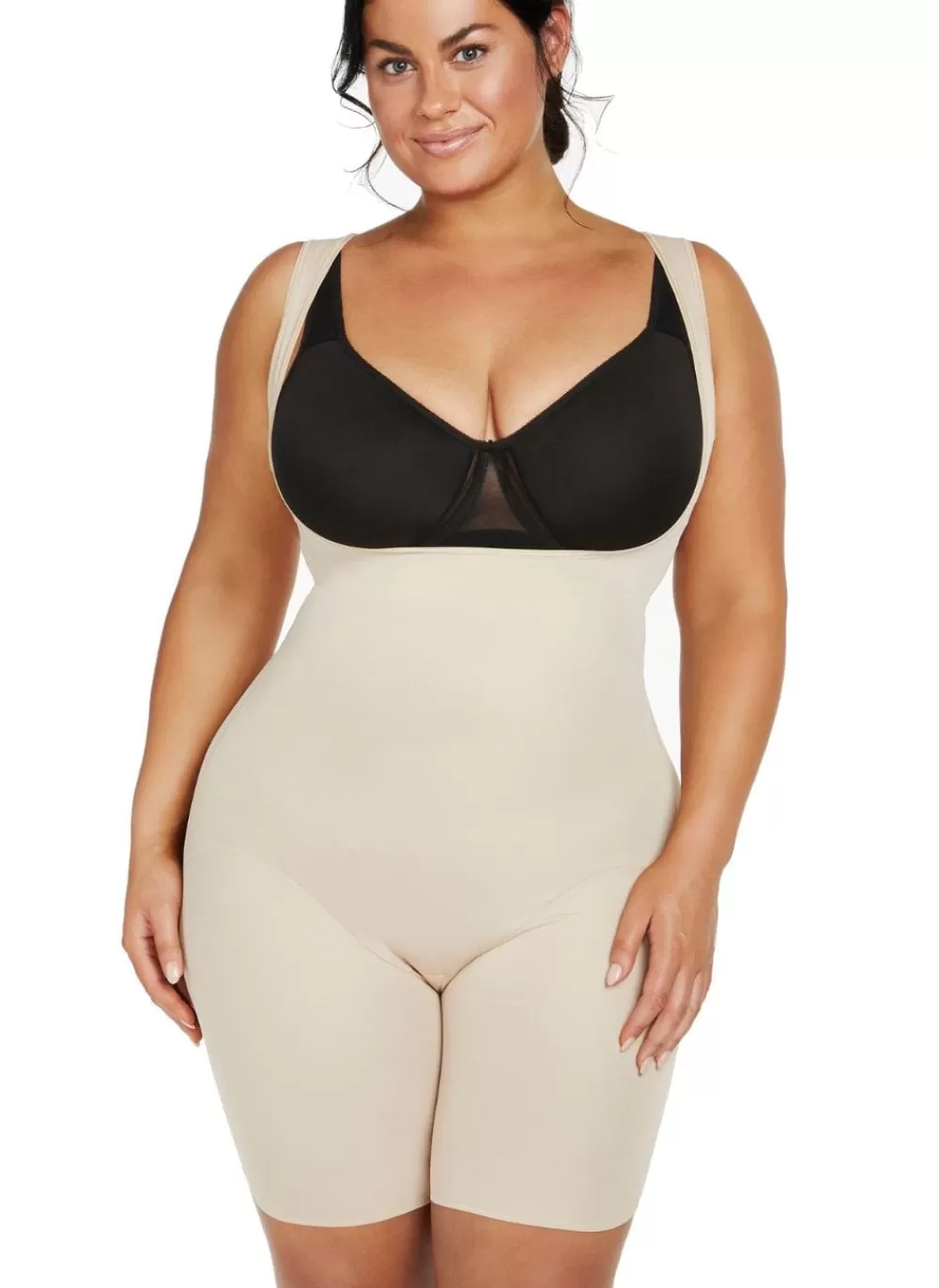 Naomi & Nicole Body<Unbelievable Comfort Plus Size Torsette Full Body Shaper Warm Beige