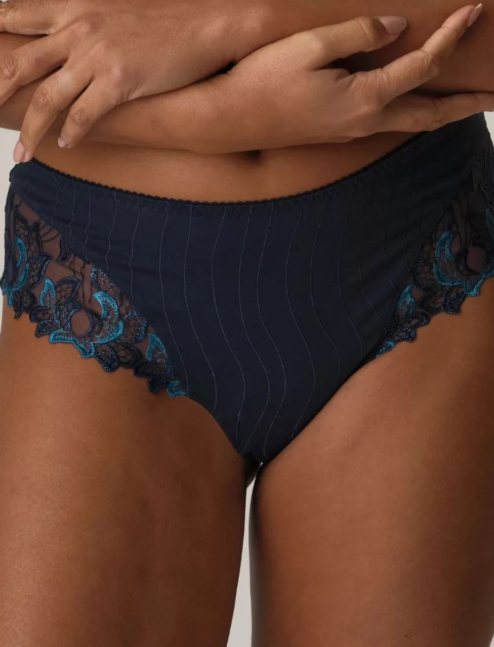 Prima Donna Thongs<Deauville Luxury Thong Velvet Blue