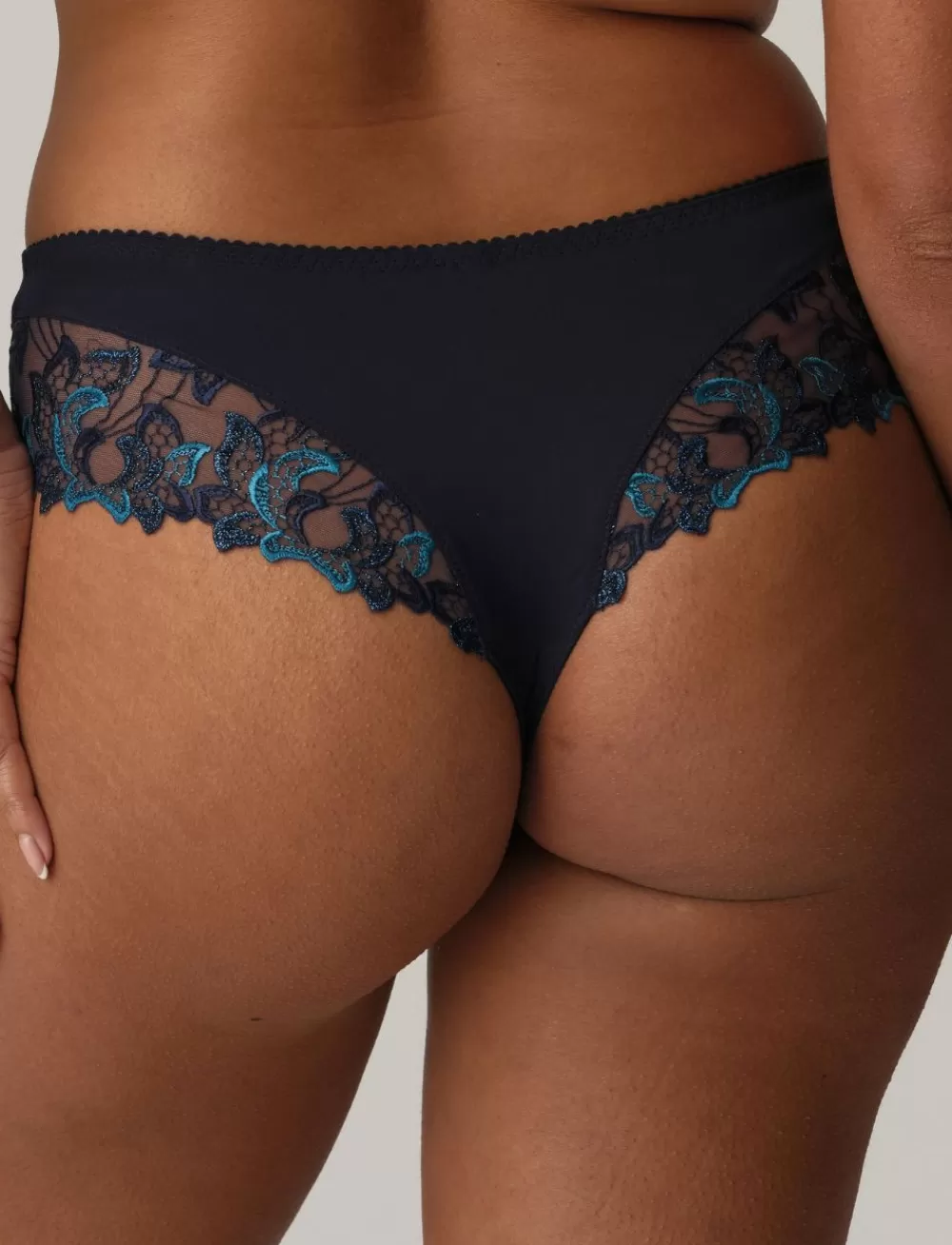 Prima Donna Thongs<Deauville Luxury Thong Velvet Blue