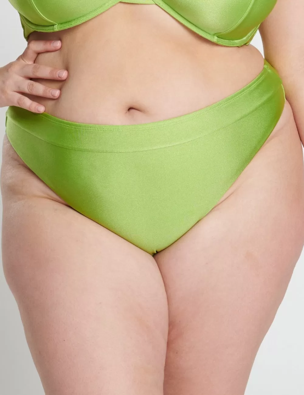 RAQ Bottoms | Brief<High Leg High Waist Brief Shimmer