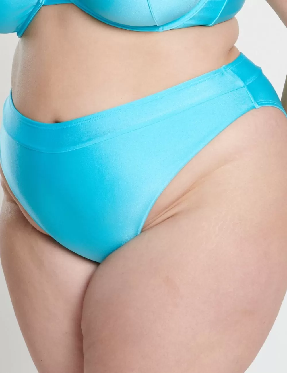 RAQ Bottoms | Brief<High Leg High Waist Brief Shimmer