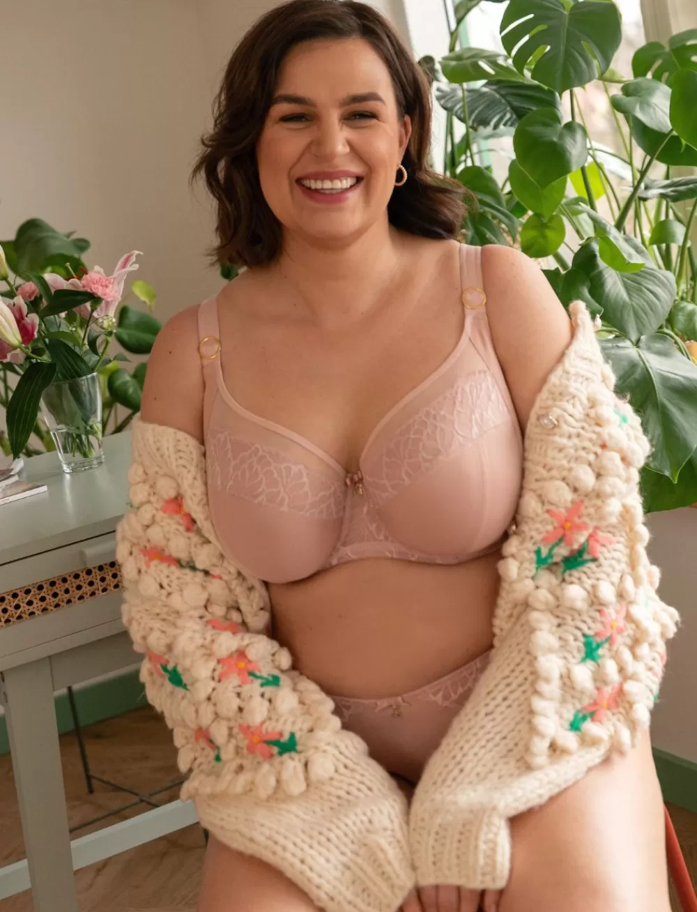 Samanta Full Cup | Non-Moulded<Amelia Soft Full Cup Side Support Bra Powder Rose