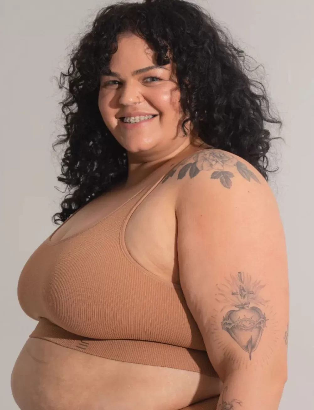 Underwear For Humanity Plus Size | Wirefree<Recycled Bra Crop D+ Nude 4